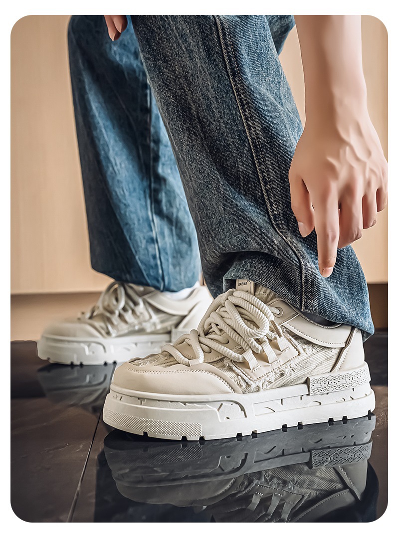 Scarpe casual chunky con plateau e lacci da uomo detail 8