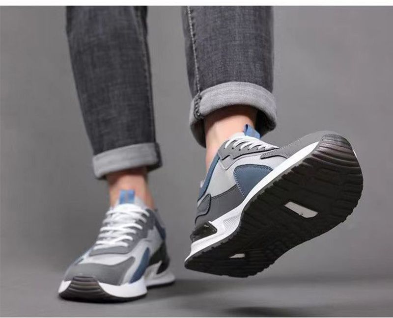 Men's Colorblock Cushioned Lace-Up Casual Shoes detail 2