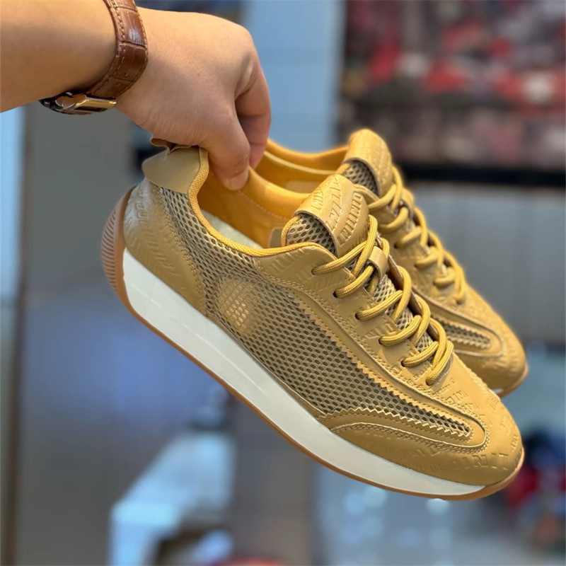 Atmungsaktive Herren-Freizeitschuhe aus Mesh mit Schnürung & Plateau detail 15