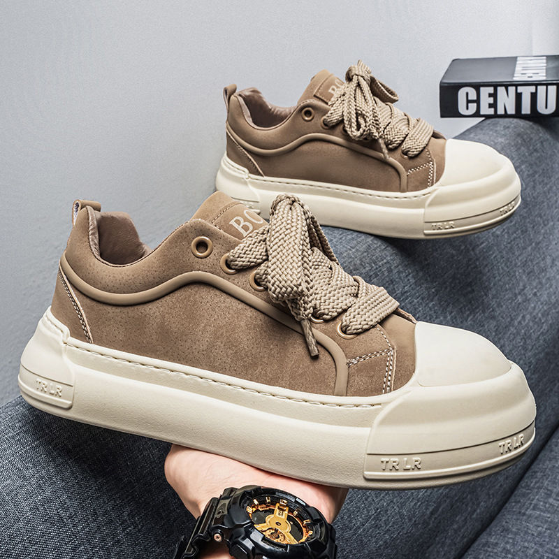 Men's Platform Lace-Up Chunky Casual Shoes 4