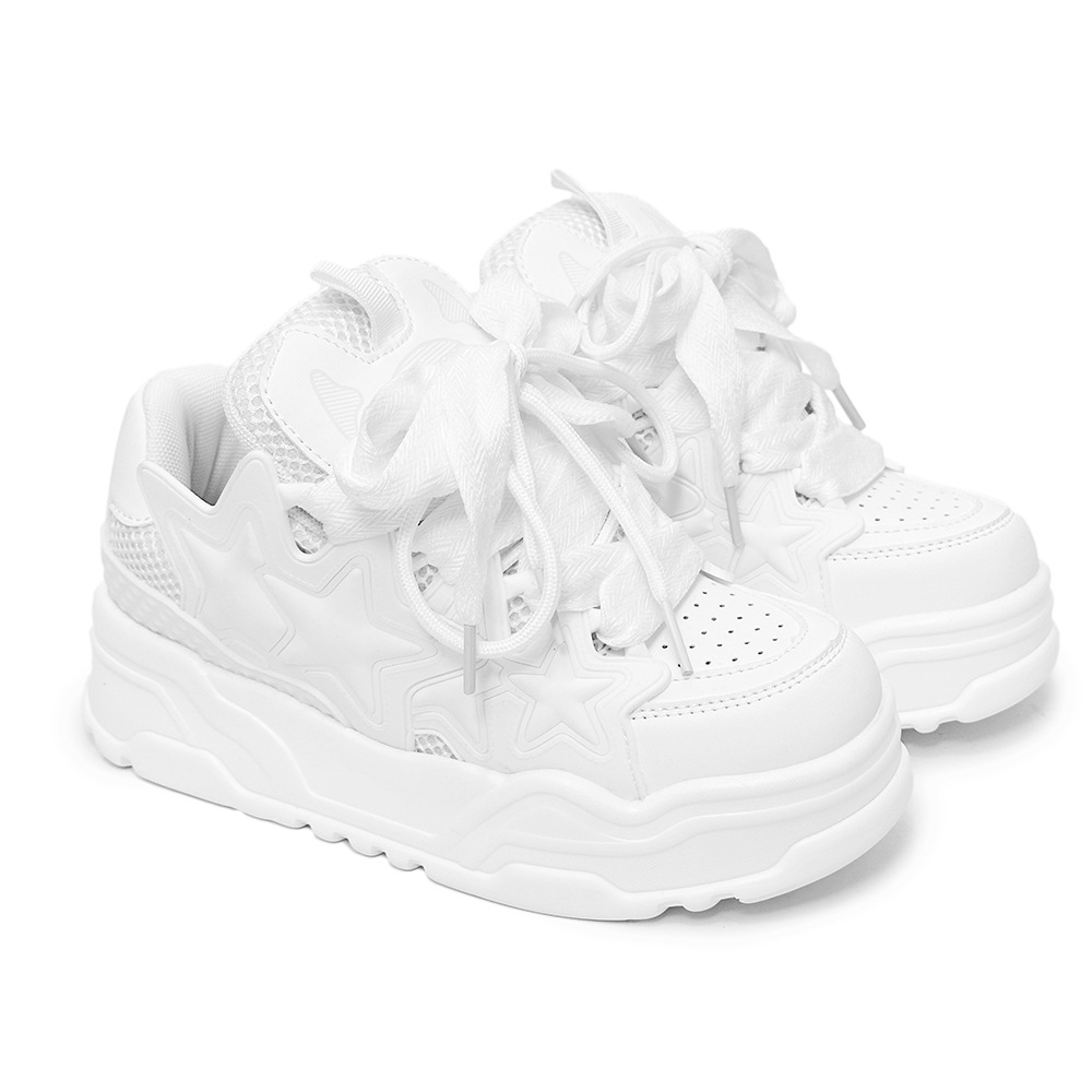 Women's Chunky Platform Lace-Up Casual Shoes 6
