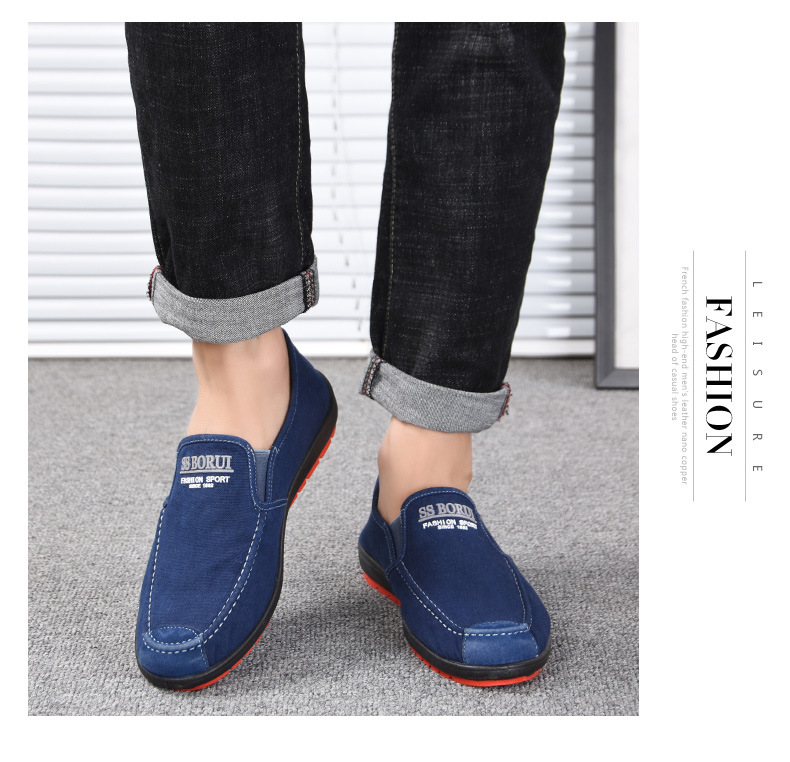 Zapatos casuales slip-on de lona transpirable para hombre detail 6