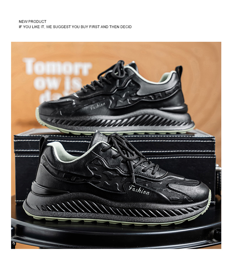 Chaussures casual pour homme à plateforme et lacets avec amorti detail 11
