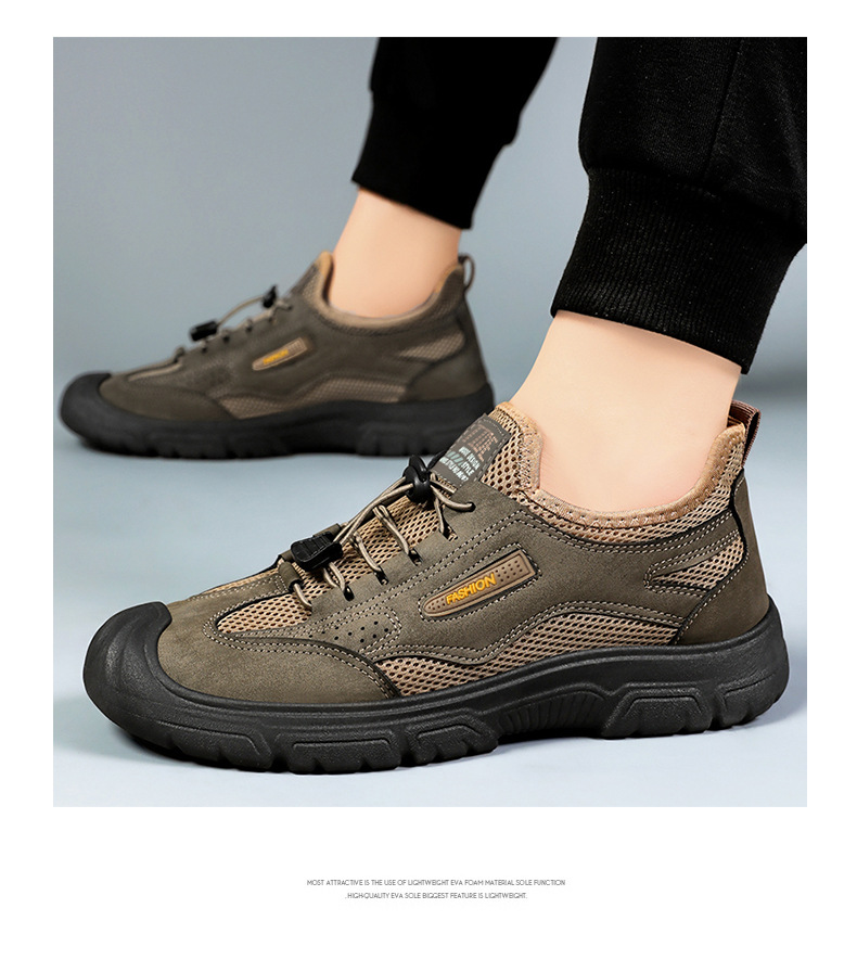 Atmungsaktive, leichte Outdoor-Freizeitschuhe für Herren aus Mesh detail 5