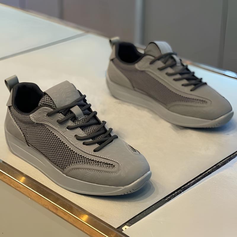 Atmungsaktive Herren-Freizeitschuhe aus Mesh mit Schnürung & Plateau 5
