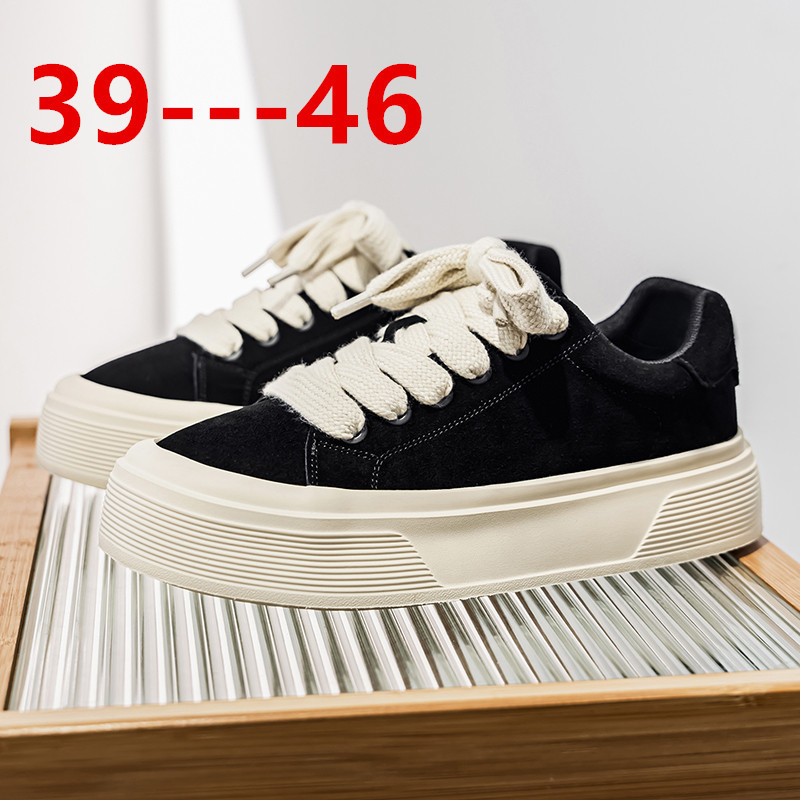 Herren Plateau-Freizeitschuhe aus Wildleder mit Schnürung 6