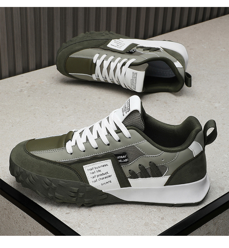 Atmungsaktive Herren-Sneaker im Colorblock-Design mit Schnürung detail 9