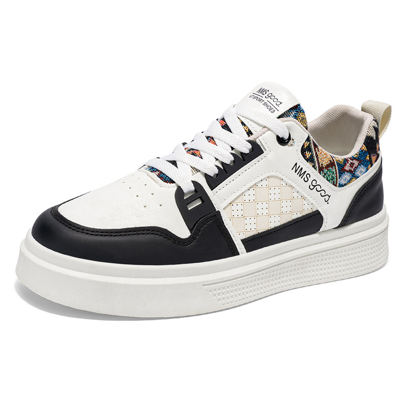 Baskets casual à plateforme et lacets pour hommes style color-block 6