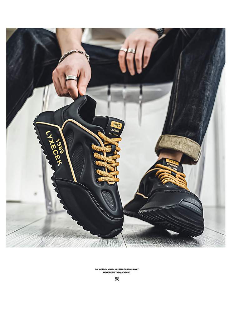 Sneakers casual stringate da uomo color block detail 1
