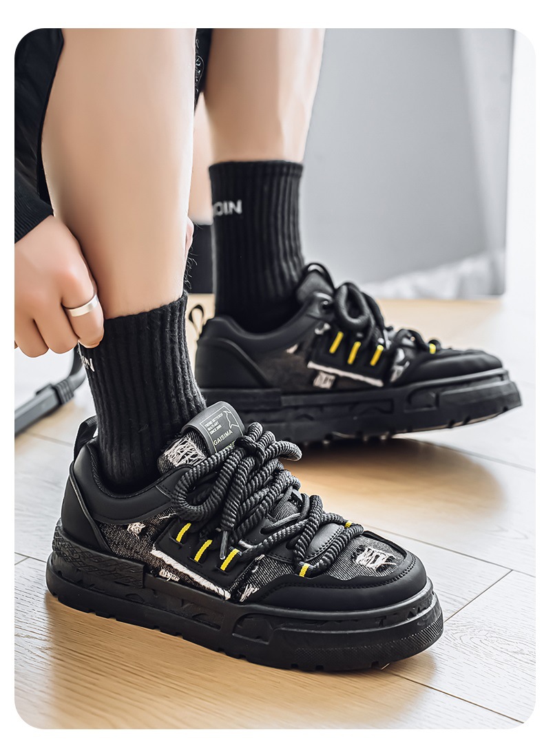Scarpe casual chunky con plateau e lacci da uomo detail 4