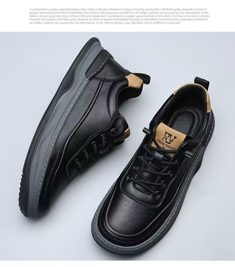 Scarpe casual da uomo traspiranti in pelle PU con lacci detail 4