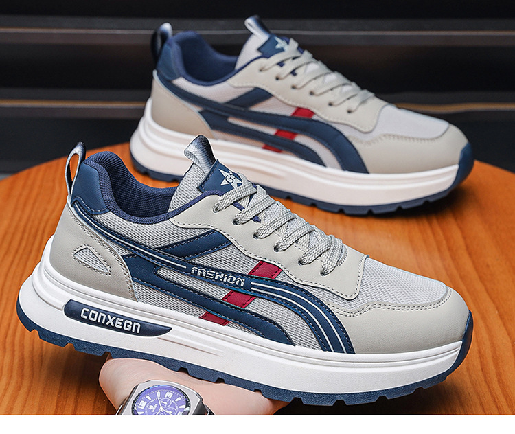 Sneakers da uomo traspiranti stringate con suola ammortizzata detail 8