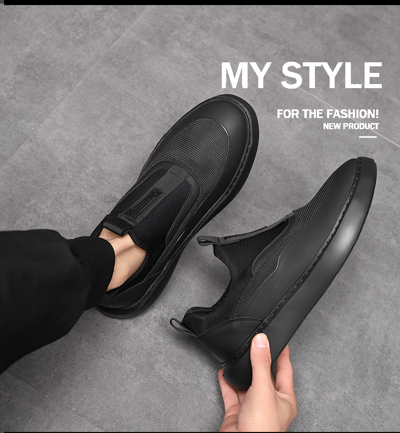 Atmungsaktive Slip-On-Freizeitschuhe aus Mesh für Herren detail 2
