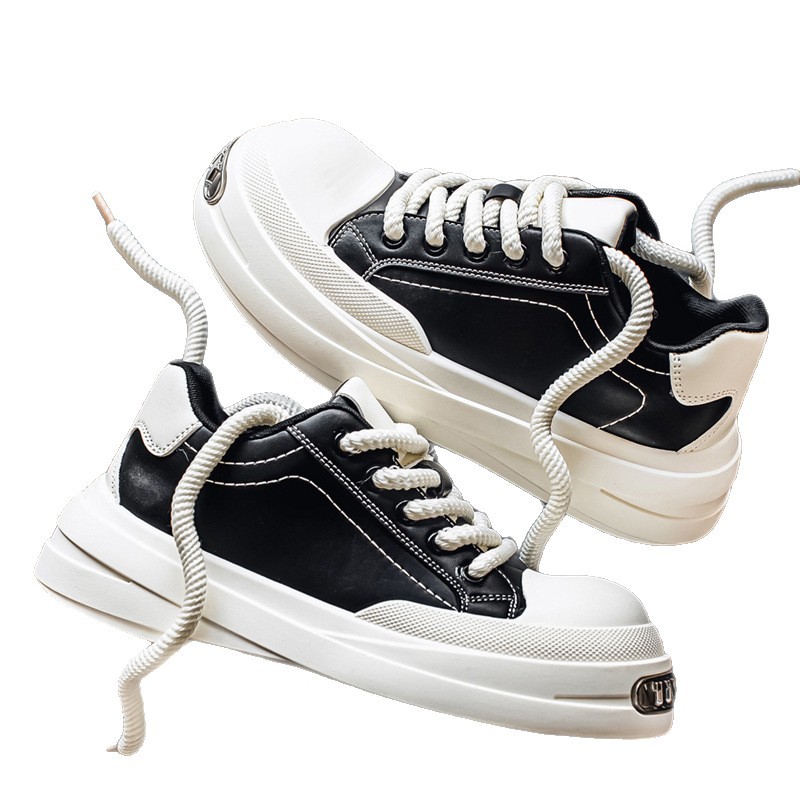 Gedämpfte Plateau-Freizeitschuhe für Herren mit Schnürung 6