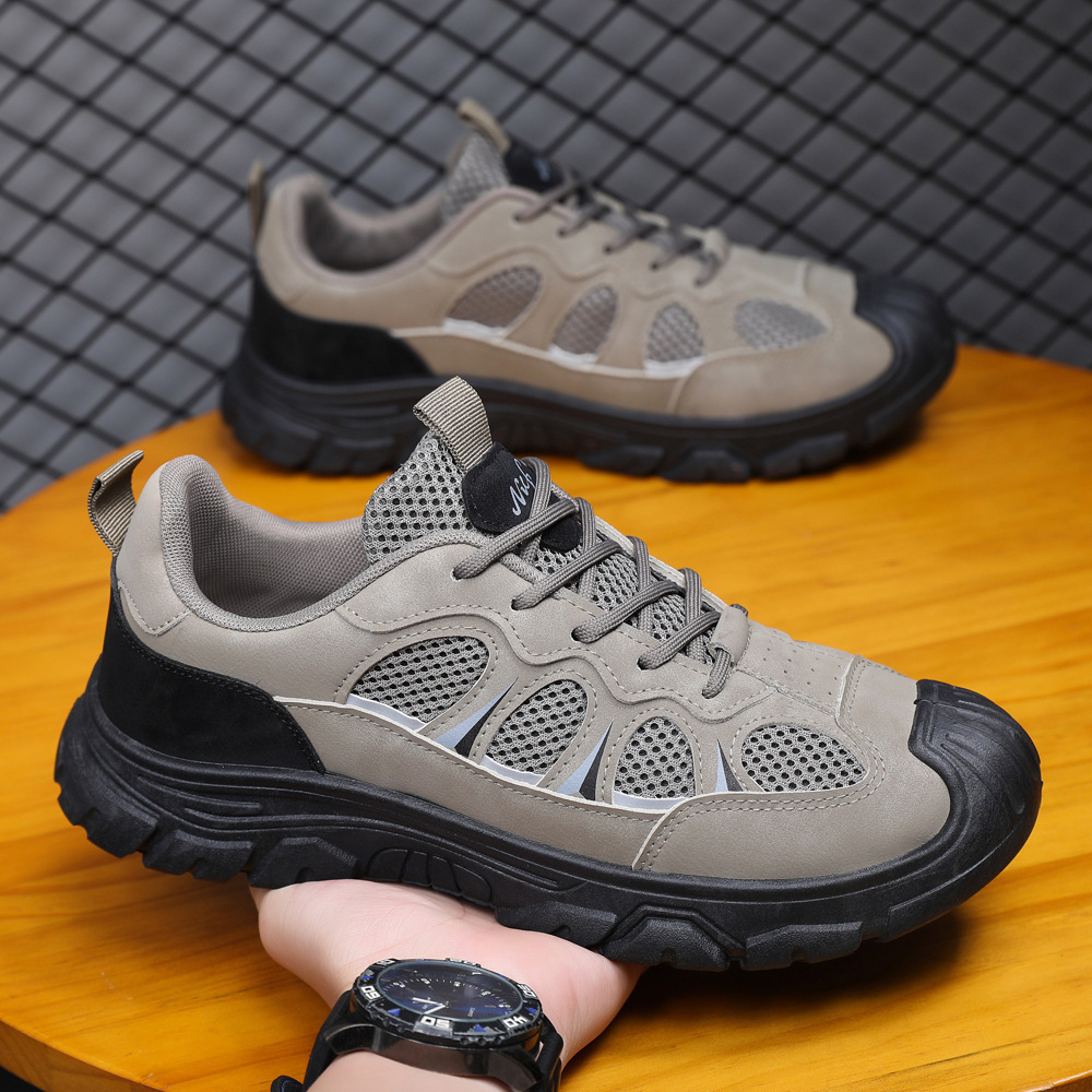 Atmungsaktive Herren-Freizeitschuhe mit Mesh und Schnürung für draußen