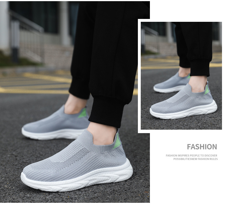 Men's Breathable Knit Slip-On Casual Shoes detail 12