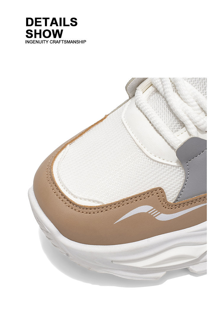 Atmungsaktive Chunky Plateau-Sneaker für Herren mit Schnürung detail 2