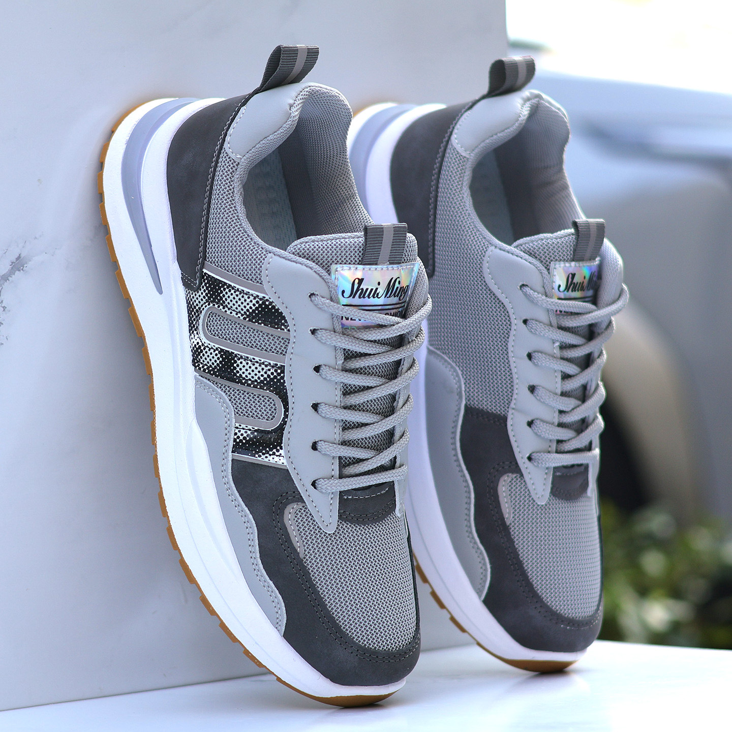 Chaussures casual à lacets et semelle amortissante pour homme detail 5