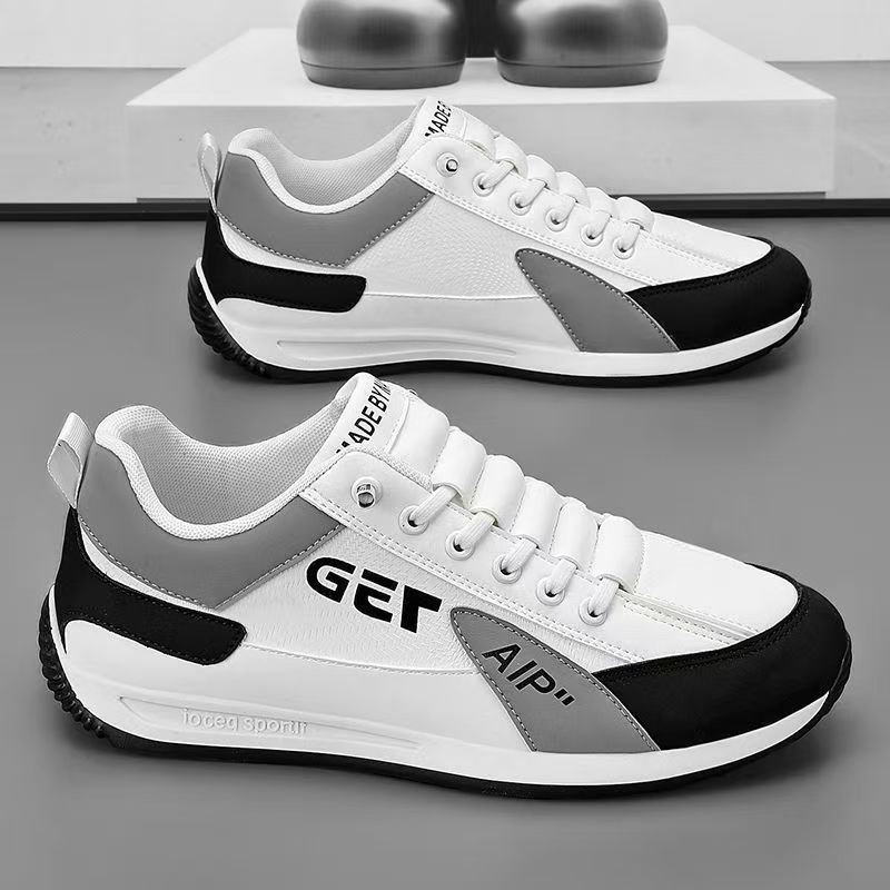 Zapatos casuales ligeros para hombre con cordones y diseño colorblock 5