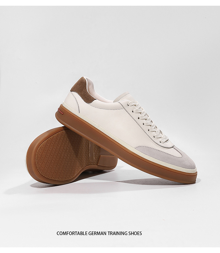 Men's Vintage Leather Lace-Up Casual Shoes detail 7