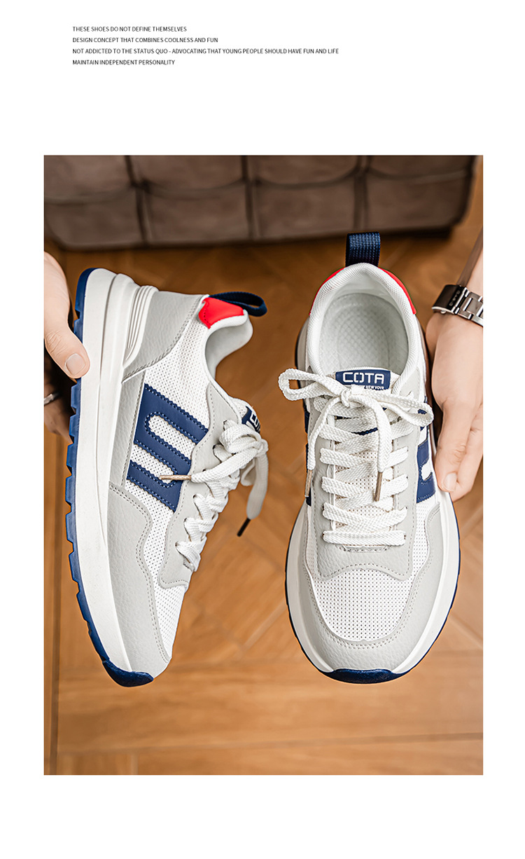 Zapatillas de deporte casuales transpirables de hombre con cordones detail 1