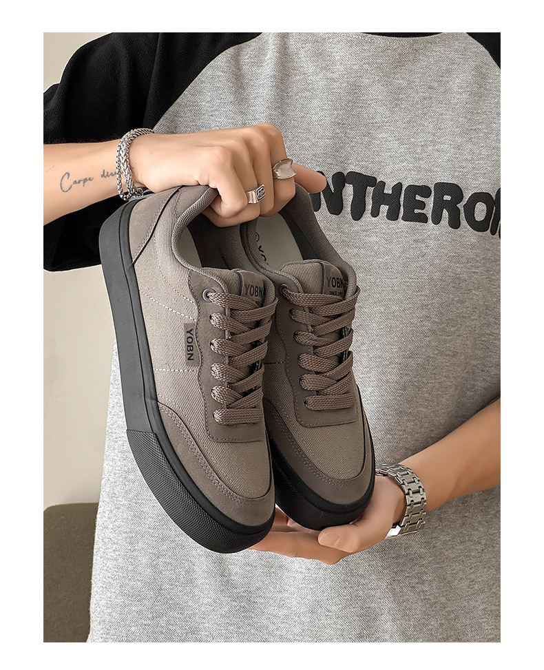 Men's Breathable Canvas Lace-Up Casual Shoes detail 19