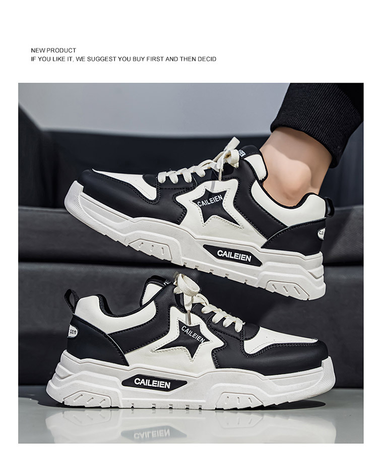 Chaussures casual pour homme à lacets et semelle plateforme color-block detail 7