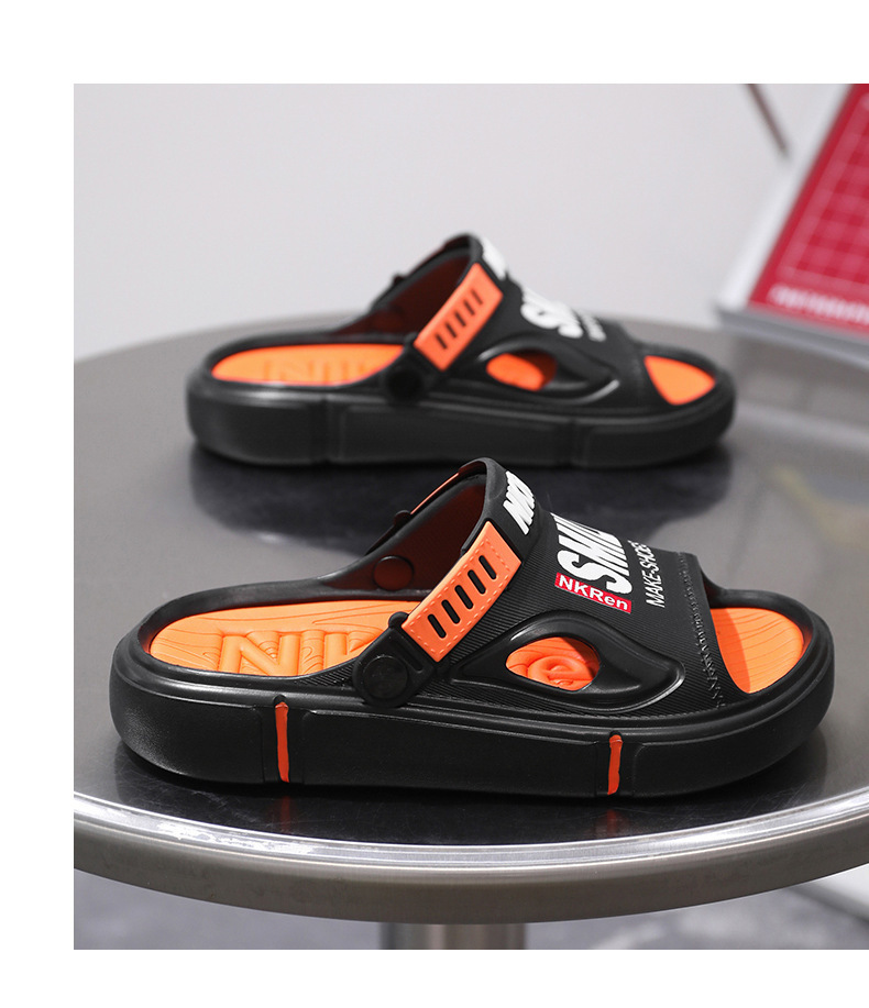 Lichtgewicht platform sandalen met open teen en demping voor heren detail 4