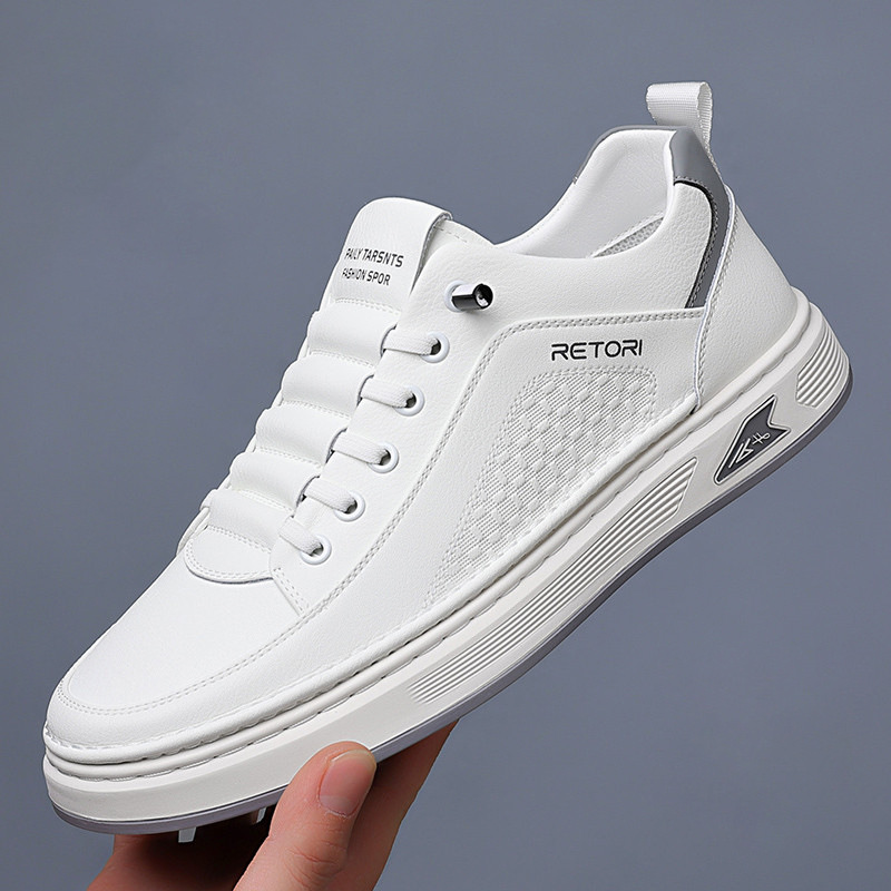 Atmungsaktive Leder-Freizeitschuhe für Herren mit Schnürung