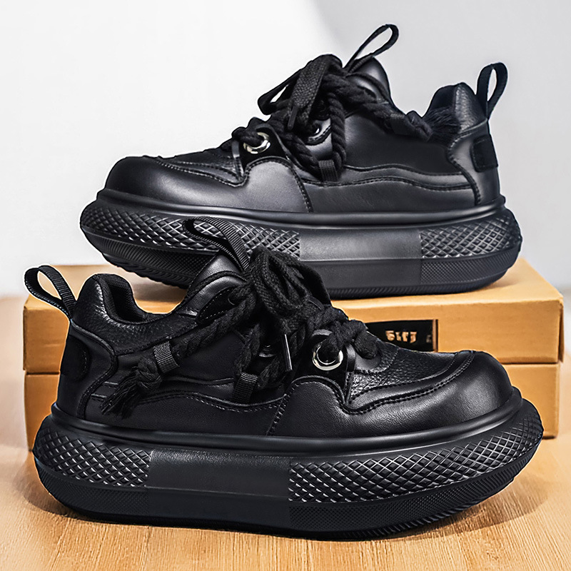 Men's Platform Chunky Cushioned Lace-Up Casual Shoes detail 18