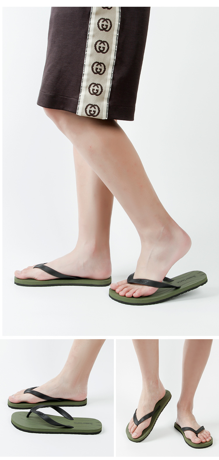 Unisex Lightweight Waterproof Slip-On Flat Flip-Flops detail 8
