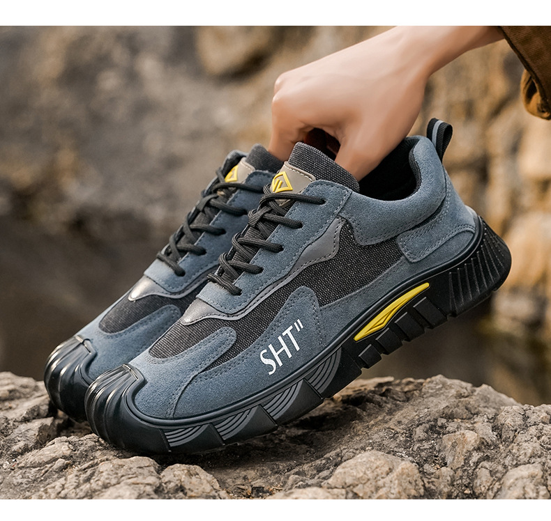 Chaussures casual pour hommes respirantes à lacets style color-block detail 10