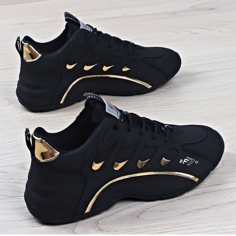 Men's Colorblock Cushioned Lace-Up Casual Sneakers