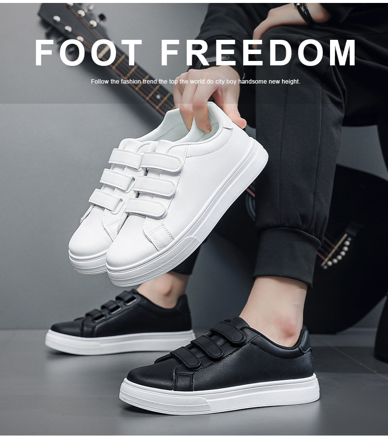 Herren Sneaker aus PU-Leder mit 3 Klettverschlüssen detail 8