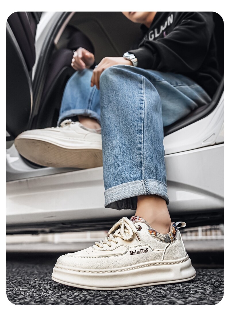 Men's Lace-Up Platform Casual Shoes detail 7