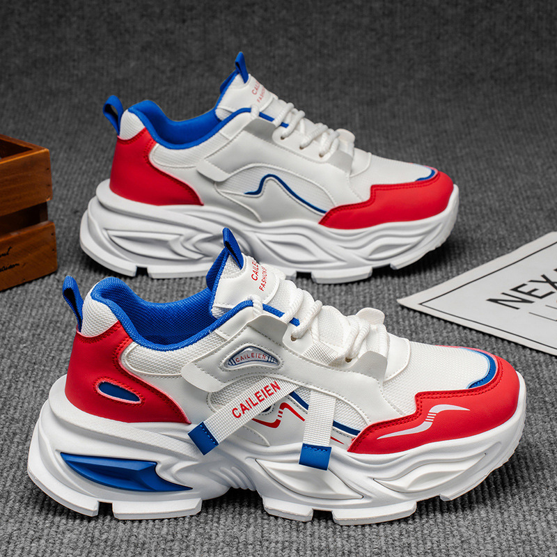 Zapatillas de deporte para hombre con plataforma y diseño color block 4