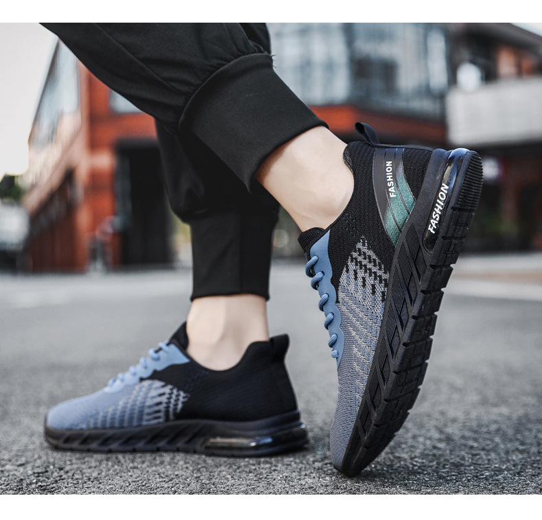 Men's Breathable Mesh Lace-Up Running Shoes detail 16