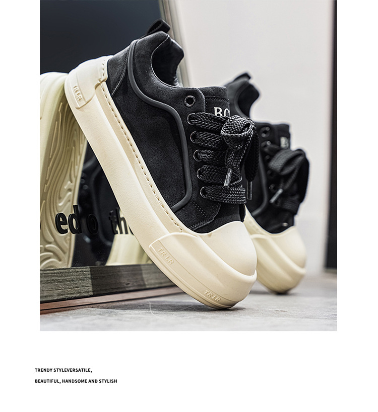 Men's Platform Lace-Up Chunky Casual Shoes detail 10