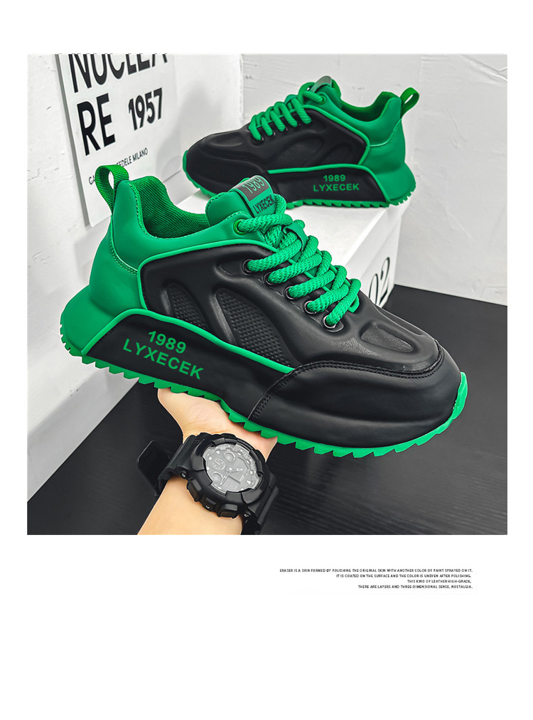 Sneakers casual stringate da uomo color block detail 12