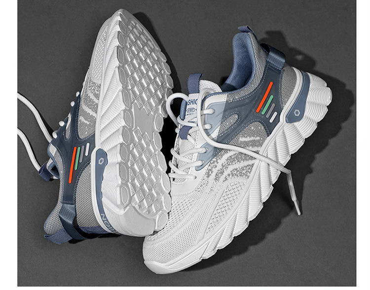 Men's Breathable Mesh Cushioned Running Shoes detail 3