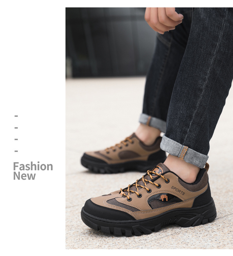 Atmungsaktive rutschfeste Herren-Sportschuhe zum Schnüren für draußen detail 1