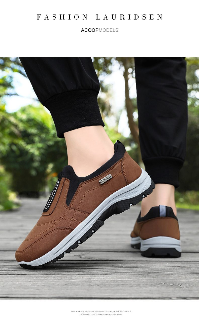 Antisliploze casual herenschoenen met instap detail 1