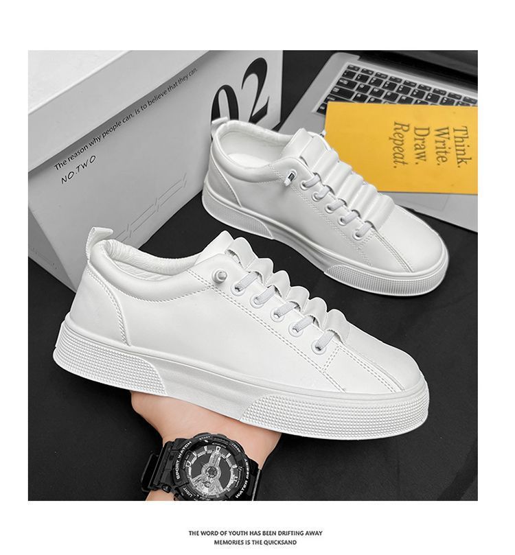 Herren Freizeitschuhe aus Leder zum Schnüren detail 11