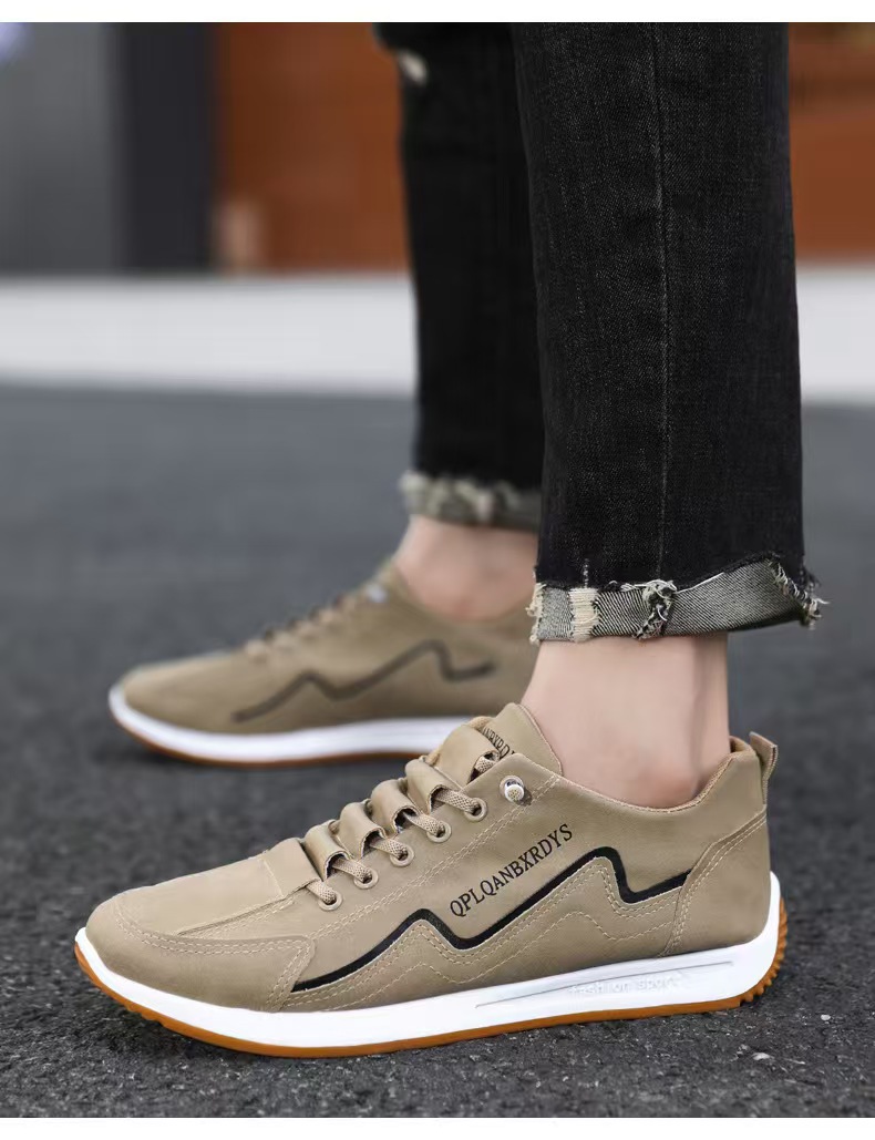 Scarpe casual da uomo stringate in ecopelle PU detail 2