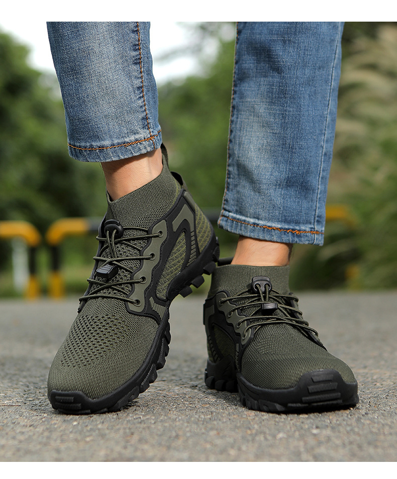 Atmungsaktive rutschfeste Sportschuhe für Herren aus Strick detail 5