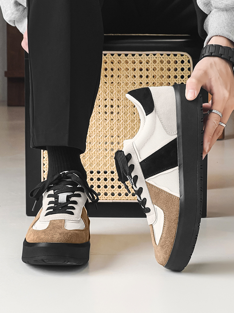 Chaussures casual à lacets respirantes pour homme au style color-block 3