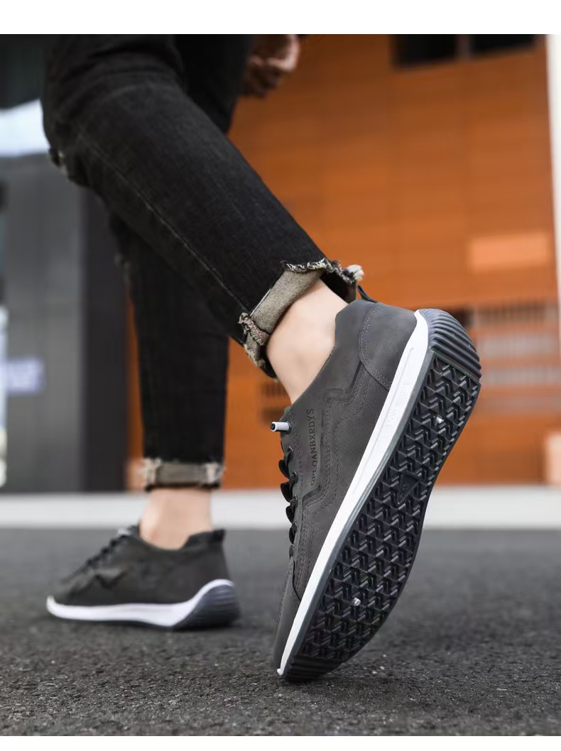 Scarpe casual da uomo stringate in ecopelle PU detail 9