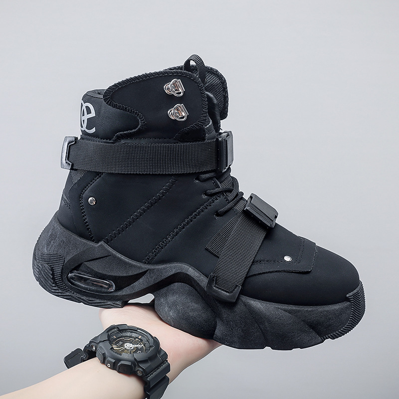 Gepolsterte High-Top-Freizeitschuhe für Herren mit Schnallen 5