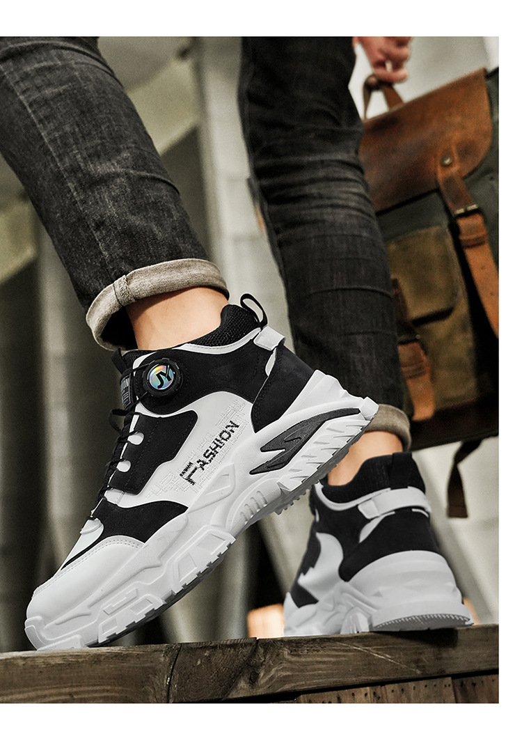 Chaussures casual à plateforme antidérapantes pour homme style colorblock detail 7