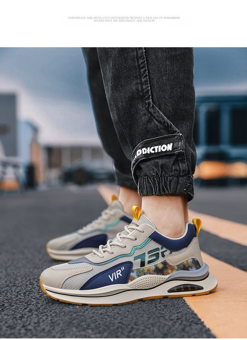 Atmungsaktive Herren-Sportschuhe mit Schnürung & Dämpfung detail 4